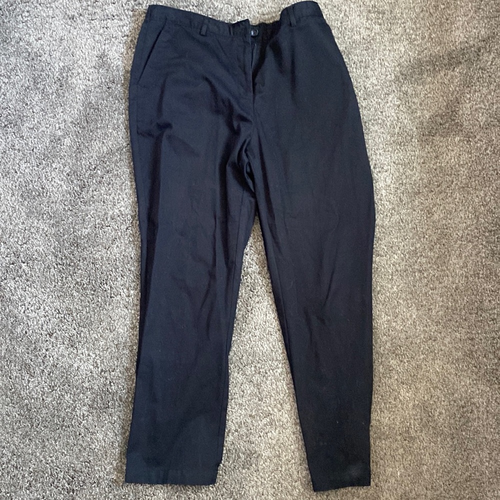 Lands End Black Colored 12P Straight Leg Chino Pants